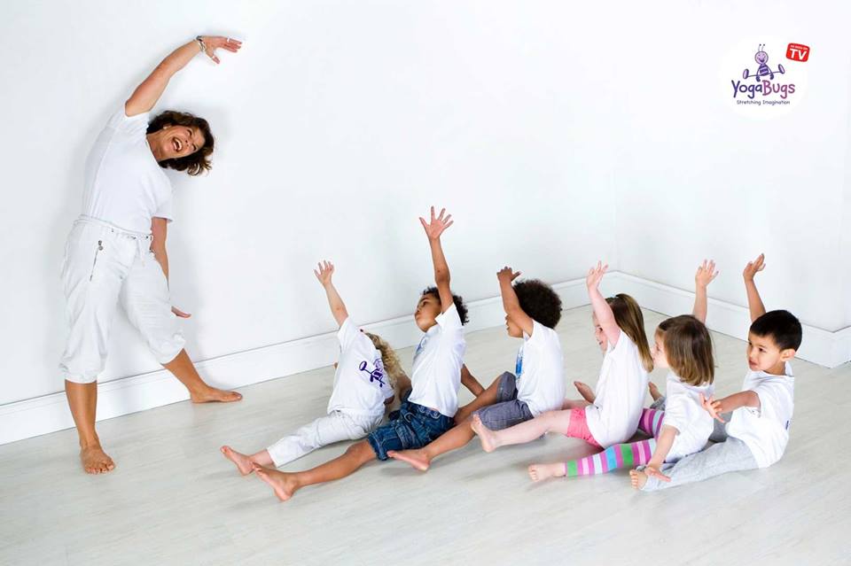 children doing a yogabugs class