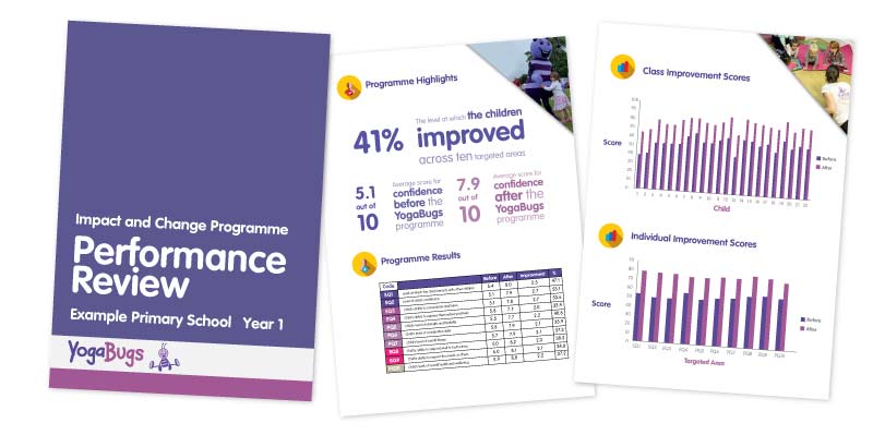 an example of a bugs group brochure entitled "performance review"