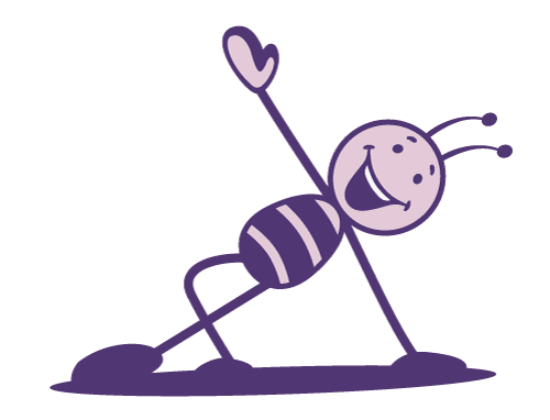 a bug doing a yoga pose