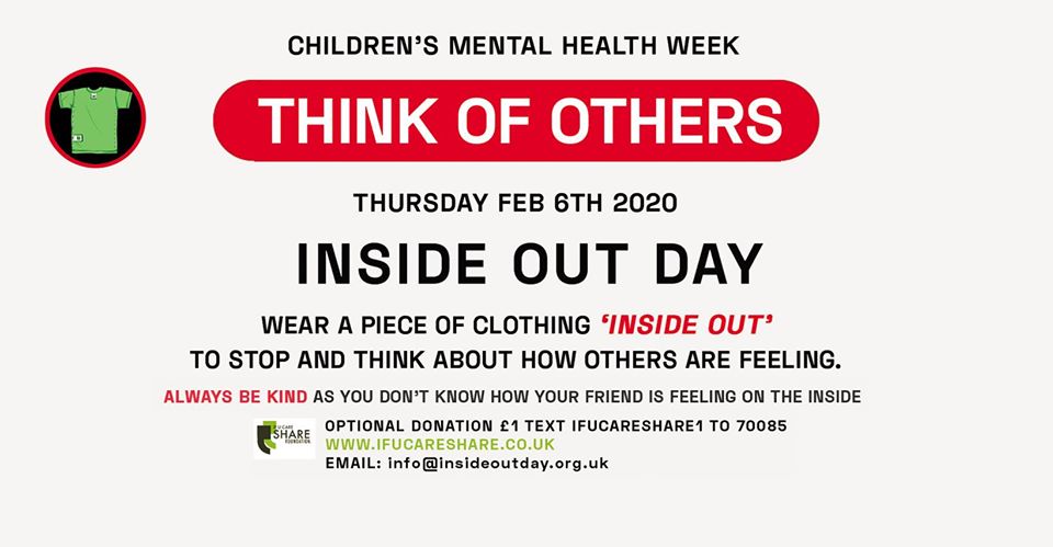 childrens mental health week image about "inside out day"