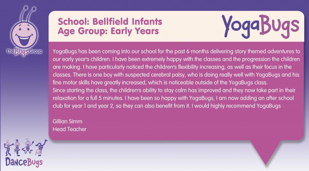 a testimonial from Bellfield infants school