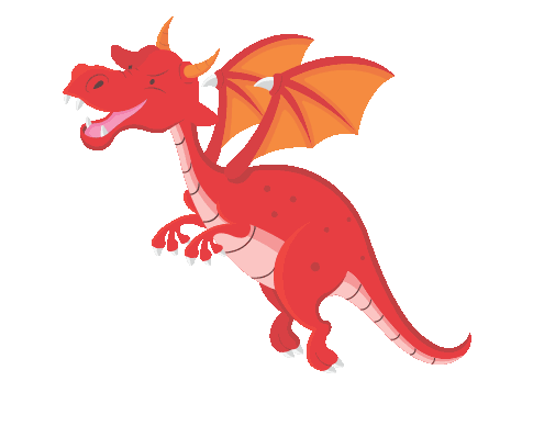 a dragon flapping its wings